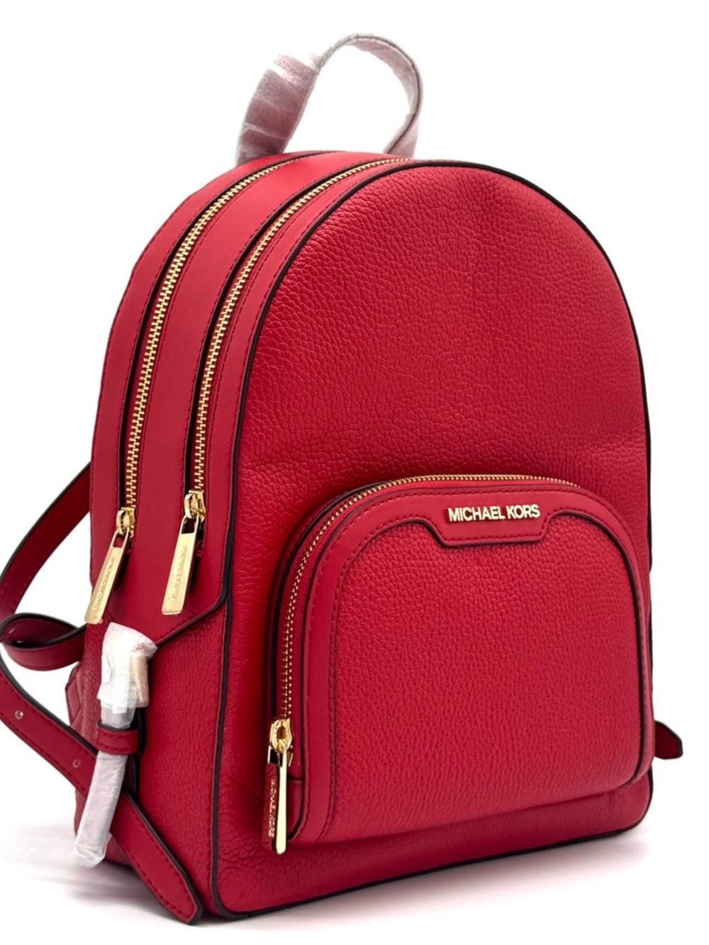 Michael Kors Jaycee Medium Signature Logo Backpack Bright Red